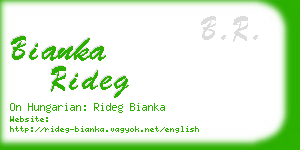 bianka rideg business card